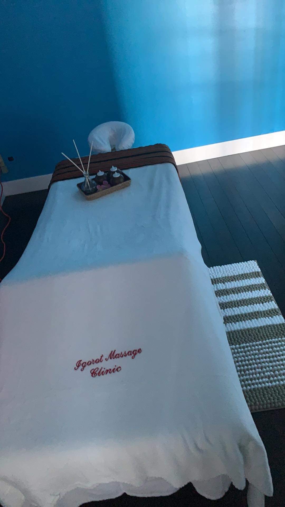 Treatment table with Igorot branded linens
